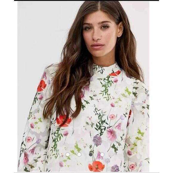 Ted Baker Imane Tunic Dress in Floral Print Hedgerow Size 3 Us Size 8 - Picture 8 of 9